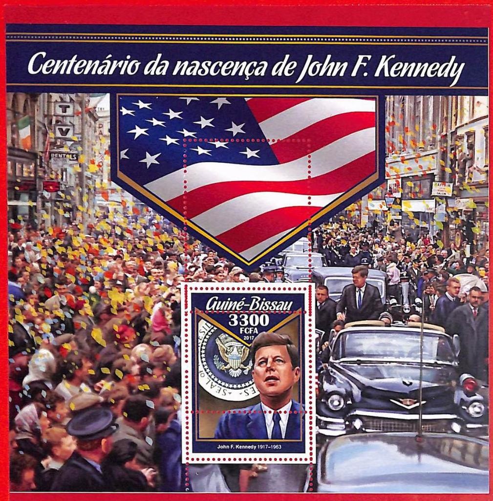 A5374 - GUINE-BISSAU - ERROR MISPERF Stamp Sheet - 2017 - John F.Kennedy