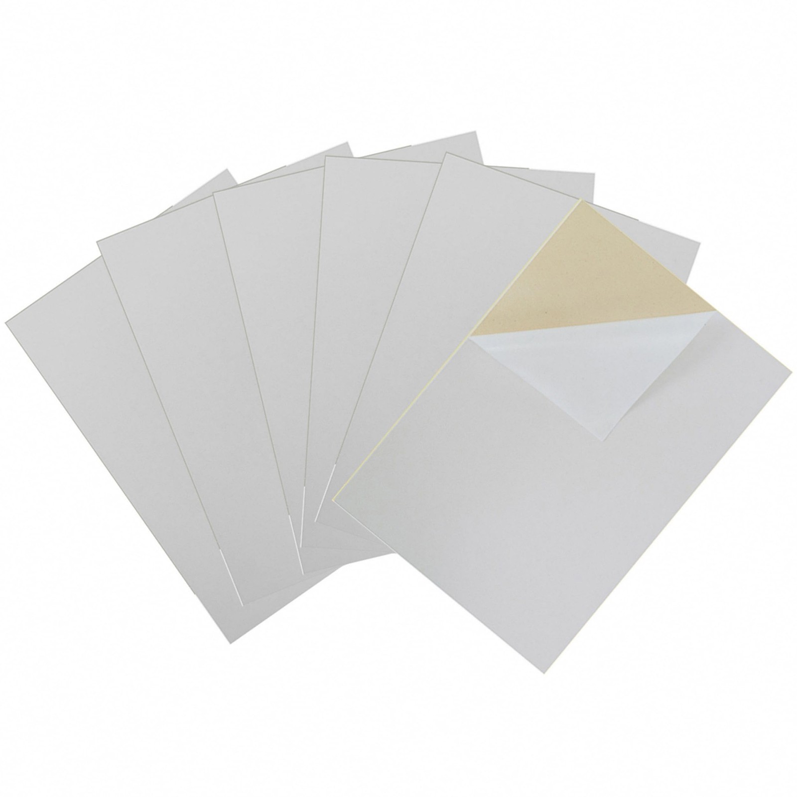 6PCS Self Adhesive Felt Sheet, Felt Sheets with Adhesive   (8.3" x 11.8", White)