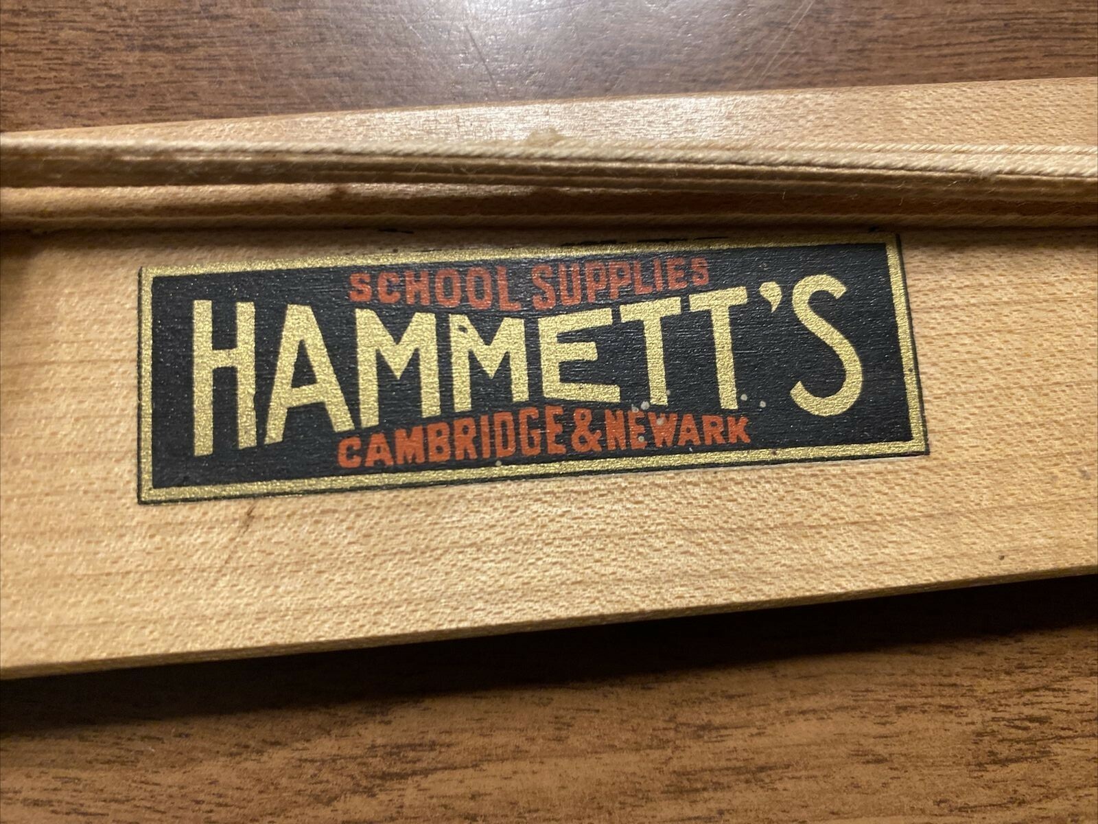 Vintage Hammett’s School Supplies Wooden Holder with String Old T1