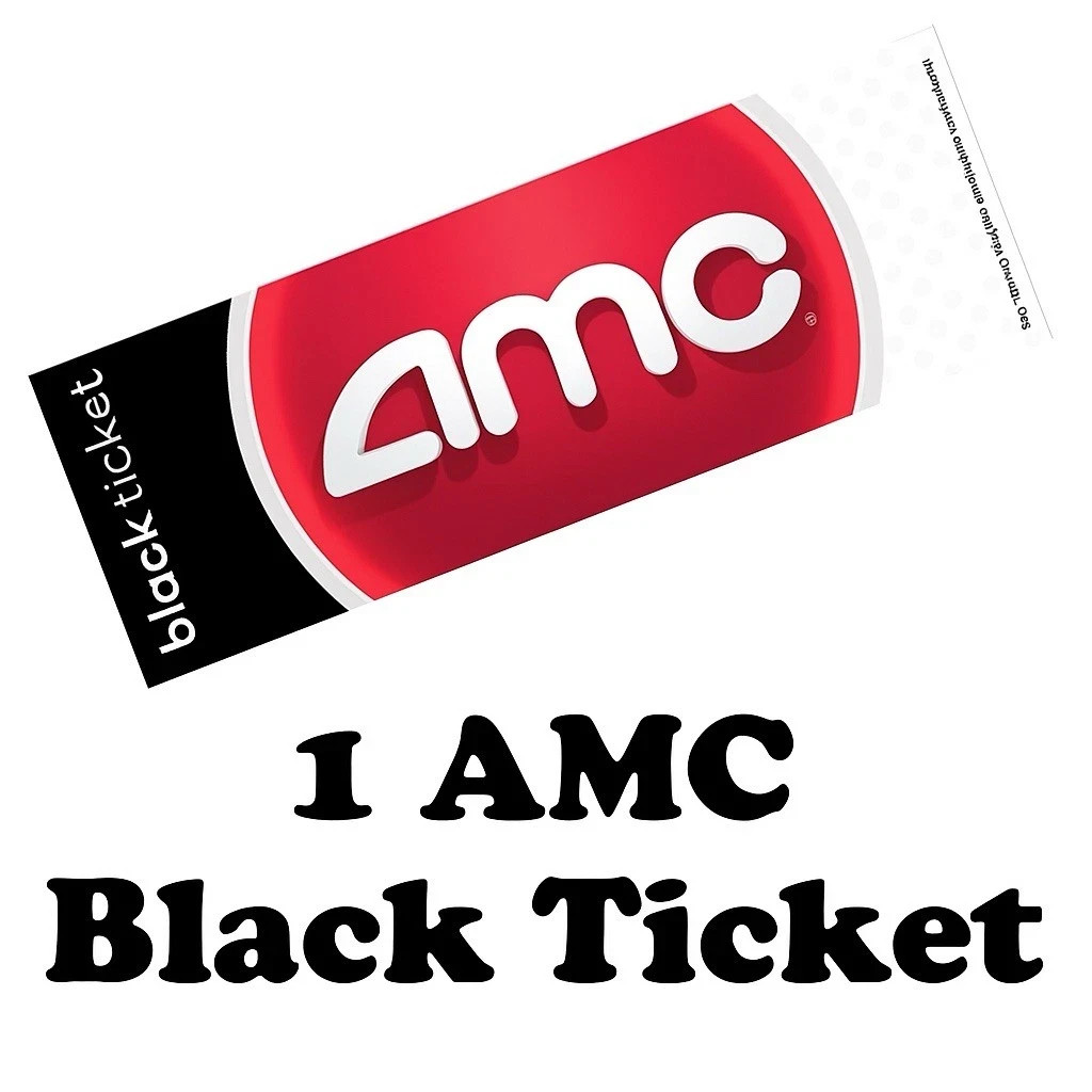 1 AMC Theatres Black Movie Ticket, No Expiration, *15-Min Delivery*