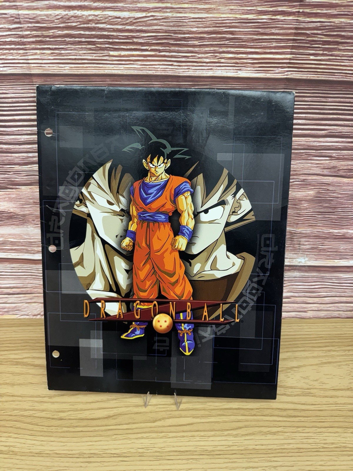 Pen-tab Goku Dragon Ball Z School Portfolio Folder 3 Hole Punch Vintage 2000 