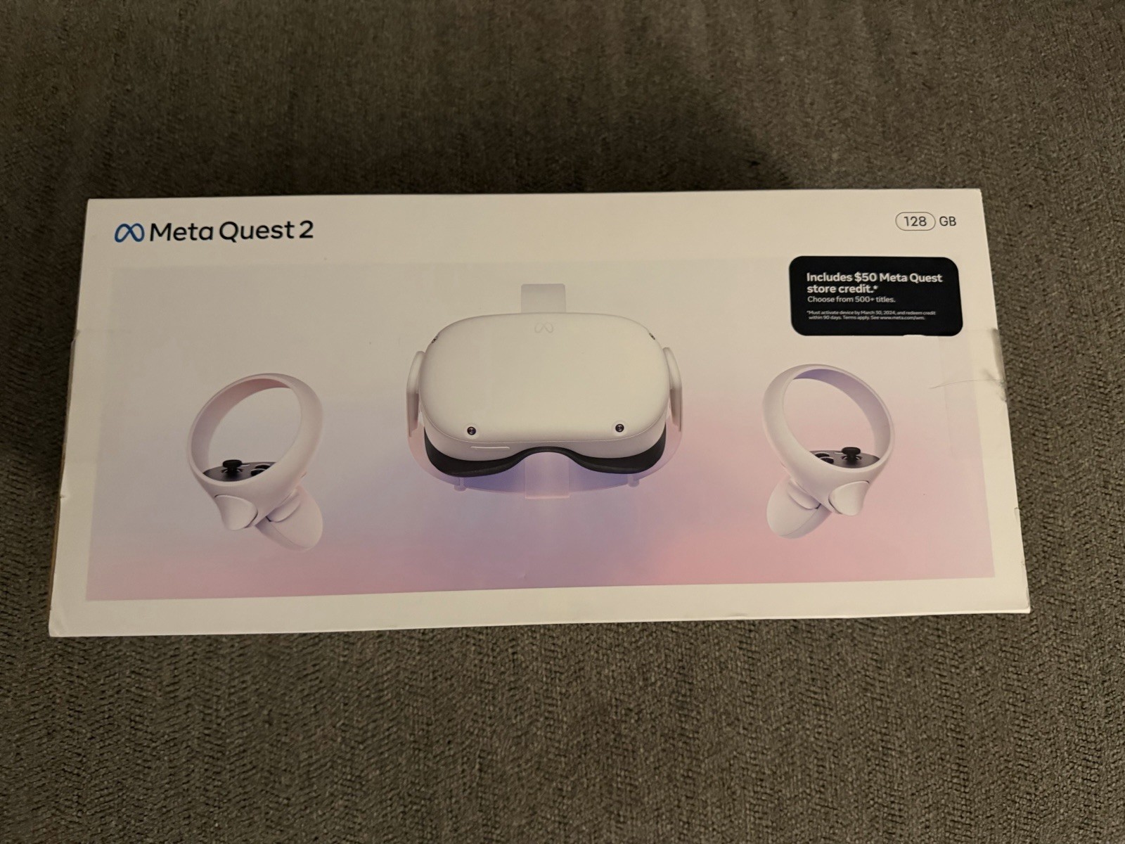 Meta Quest 2 Standalone VR Headset 128GB White with Controllers