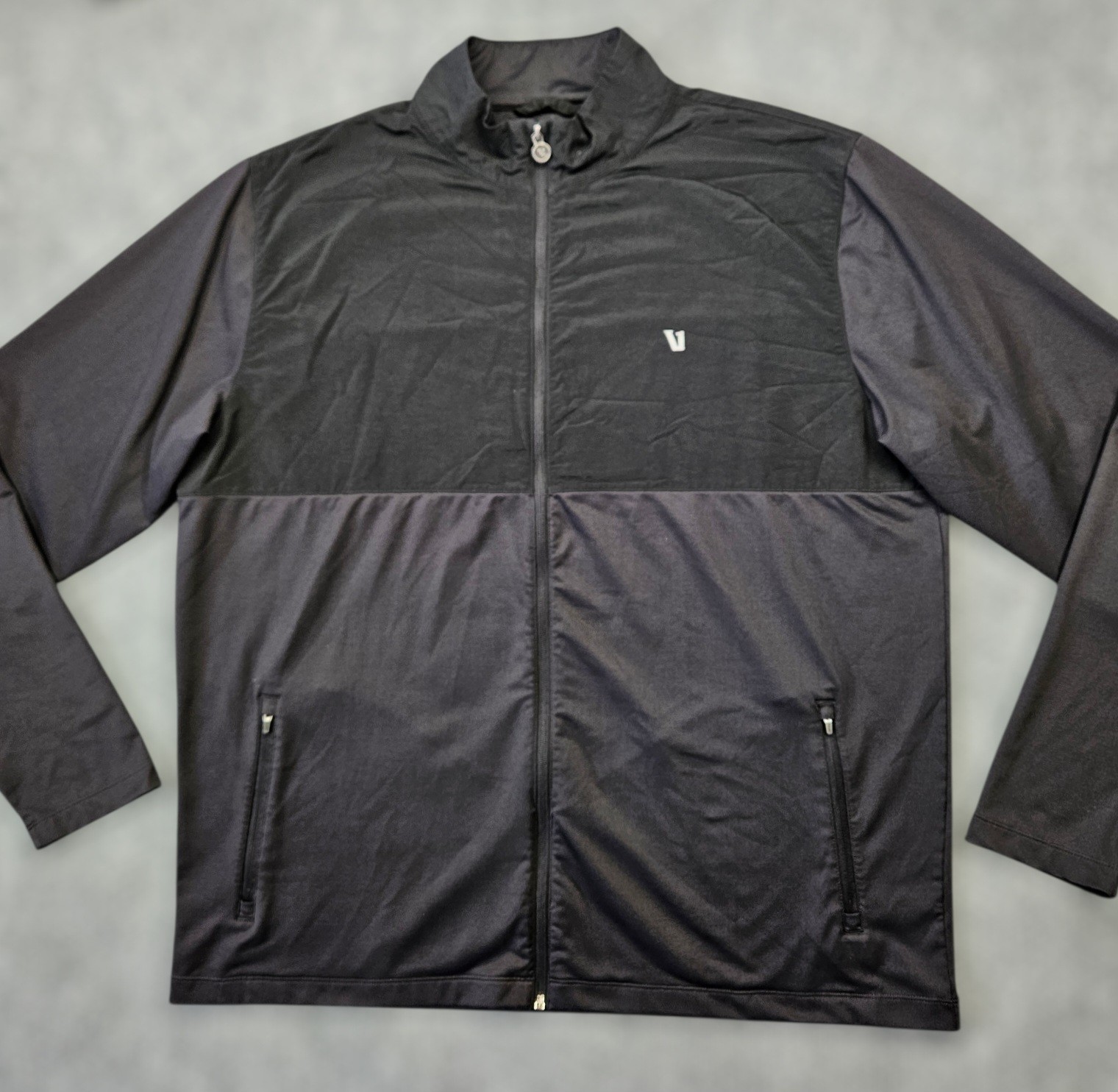 Vuori Men's XXL Black Sunday Element Athletic Full Zip Track Jacket