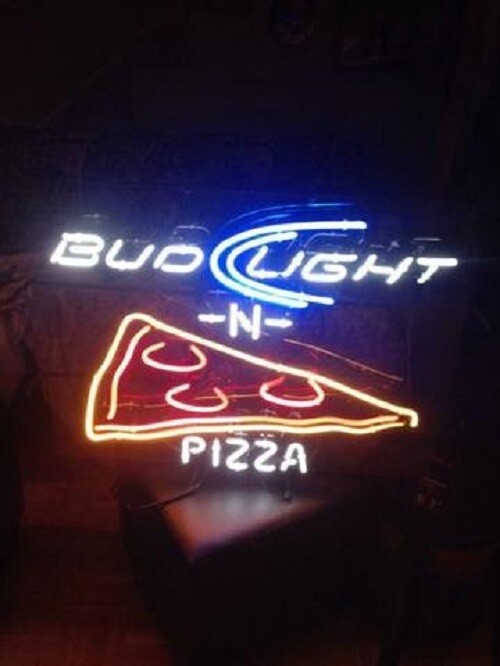 Pizza Light Beer Bar Neon Sign Lamp Hanging Nightlight Decor Cave Glass 24"x20"