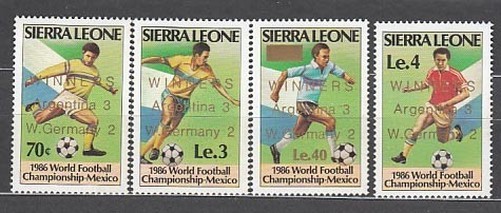 Sierra Leone - Mail Yvert 739/42 ** Mnh Football Sports