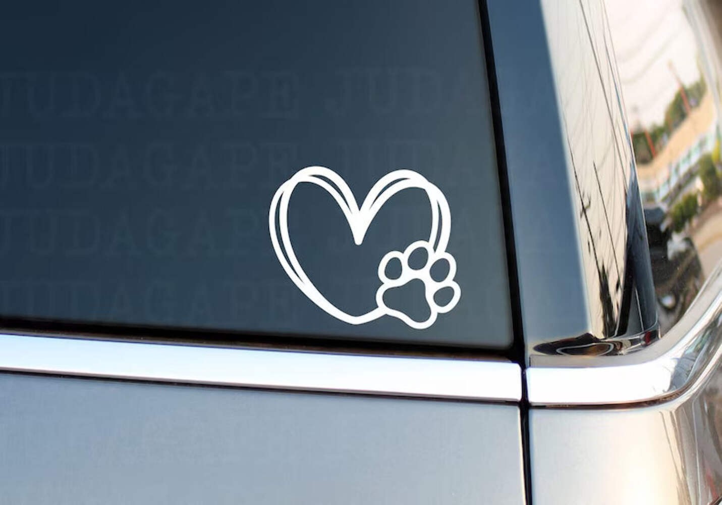 Dog Paw Heart Decal | Die Cut Vinyl Decal
