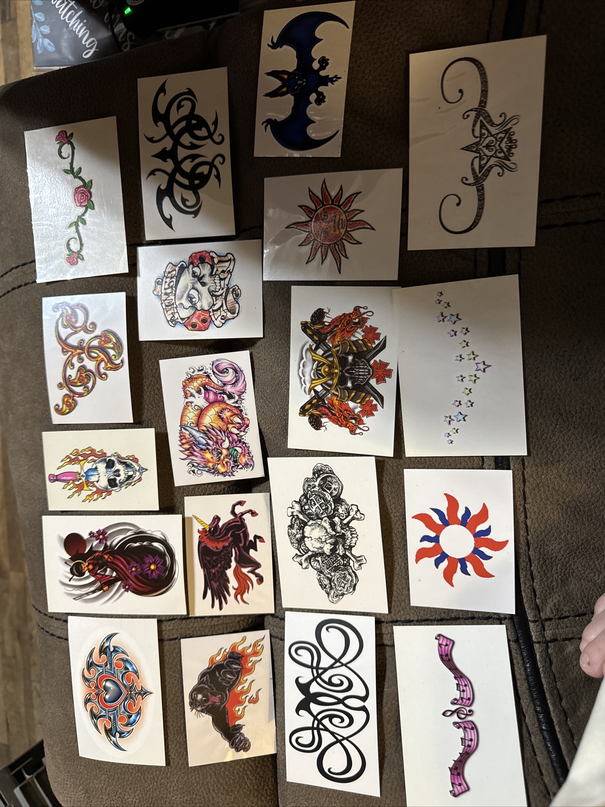 Temporary Tattoos Full Set of 19 Vending Machine Tattoos
