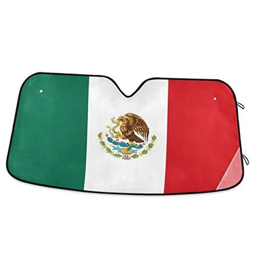 Mexico Flag Car Windshield Sun Shade Foldable UV Ray Sun Visor Multi Pattern 27