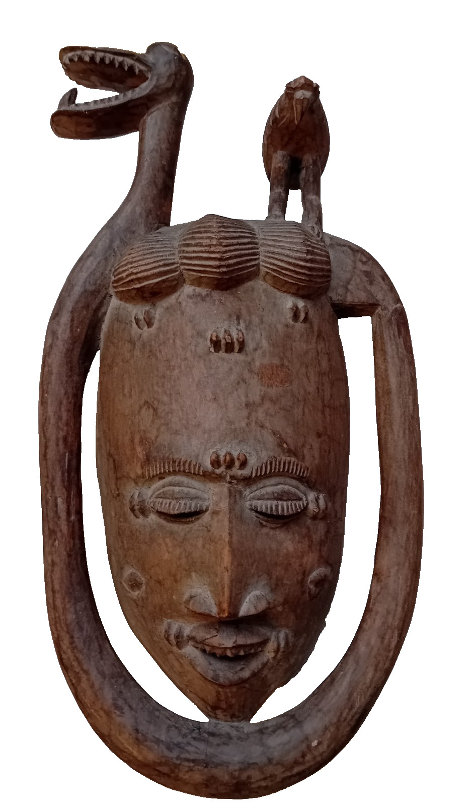 Tribal Mask Ivory Coast Sénoufo Kpélié 40 Cm