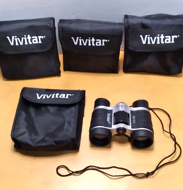 Vivitar - Binoculars - 4 x 30 - SET of 4 - w/ Case and Wrist Strap