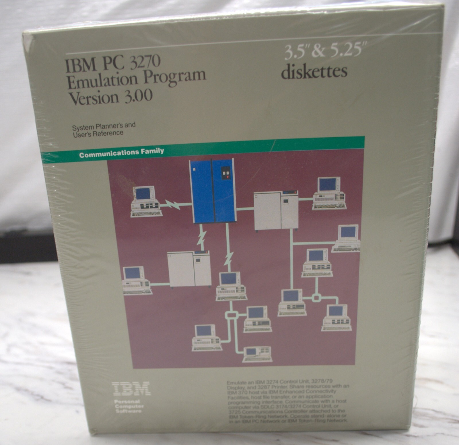 Vintage IBM 3270 Emulation Program  w/Disks New in Box