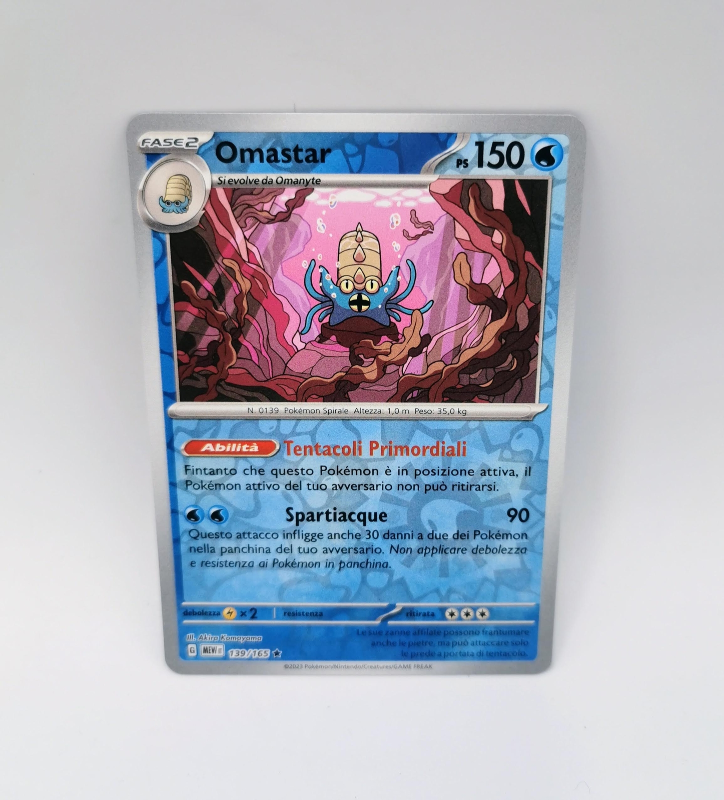 Pokemon Card OMASTAR HOLO (IT) | 139-165 Scarlet Violet 151
