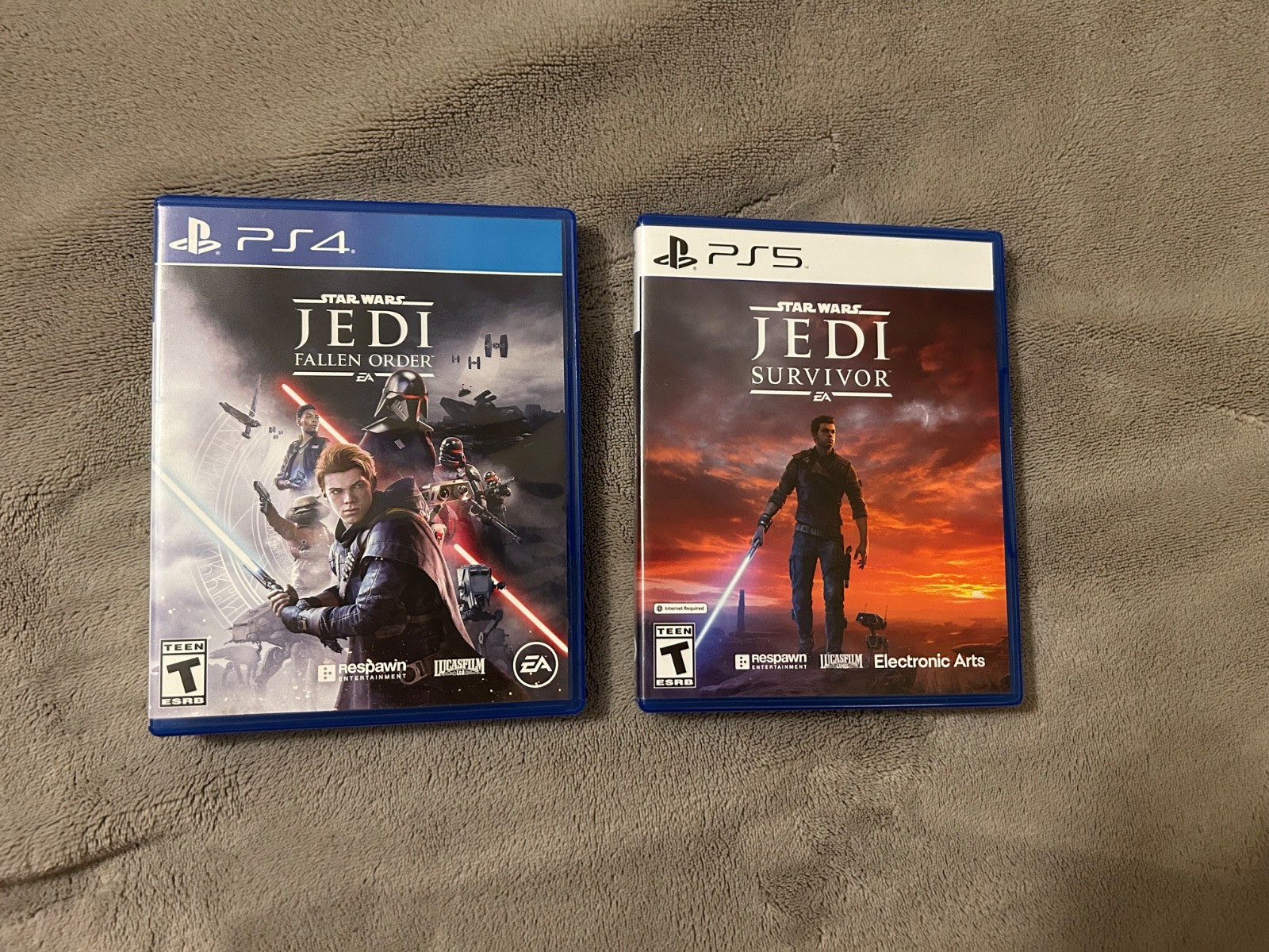 Jedi Fallen Order Ps4 and Jedi Survivor Ps5 Lot of 2 Games