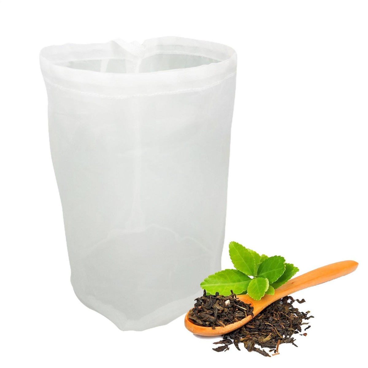 Beer Filter Bag Brew Strainer Mesh Drawstring Wine Making Straining Bag Reusable