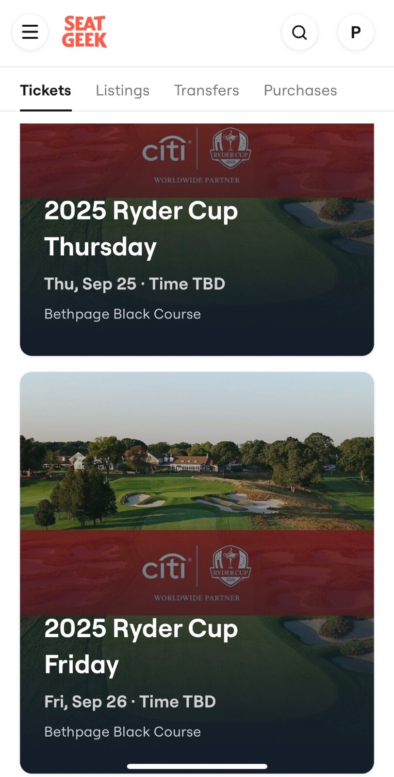 2025 Ryder Cup Jones Beach Parking Pass & Shuttle - Fri 9/26 - Bethpage Black 