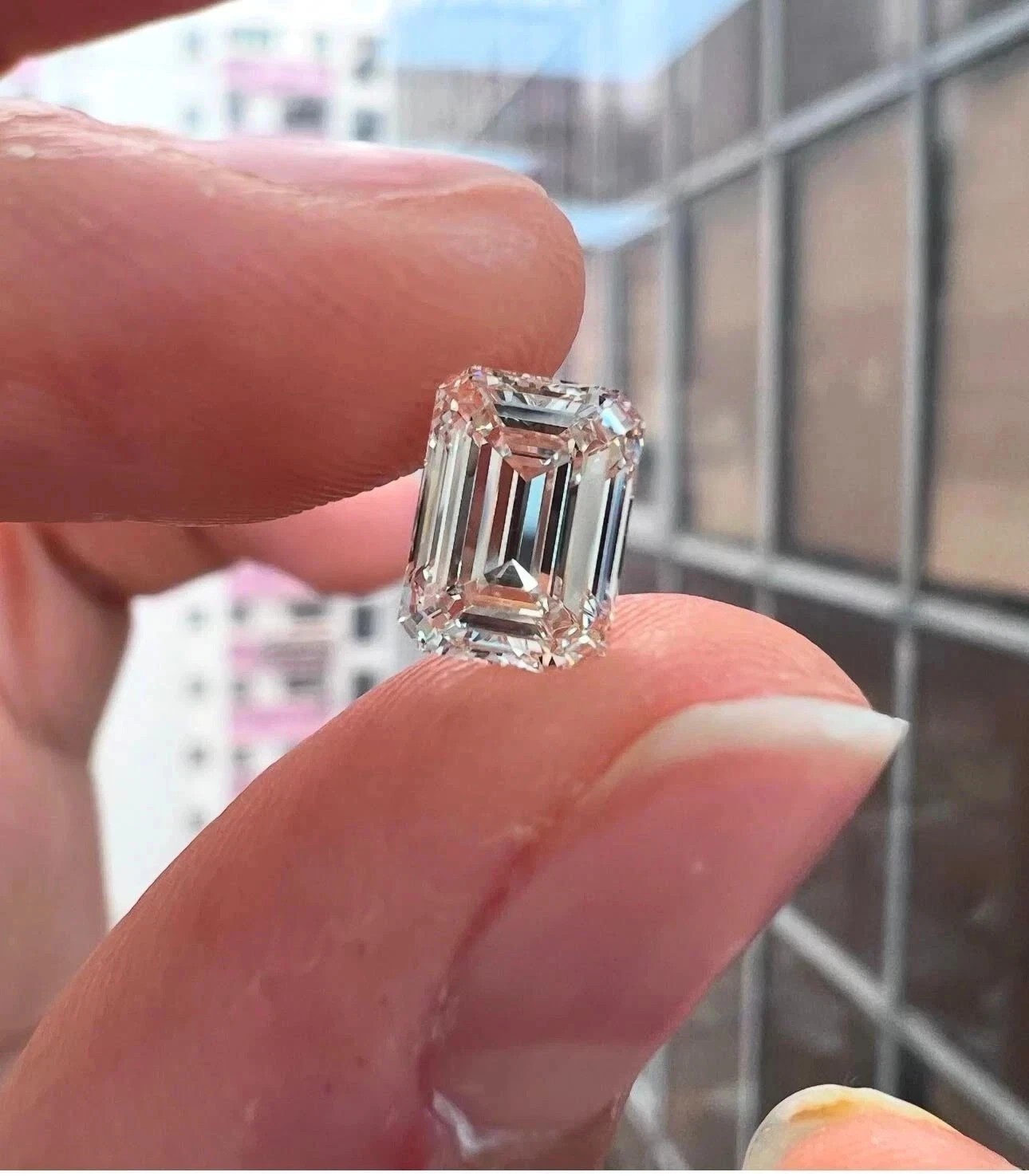 Loose 1.00 Ct Emerald Cut Lab Grown Diamond Natural D Color VVS1 Certified c026