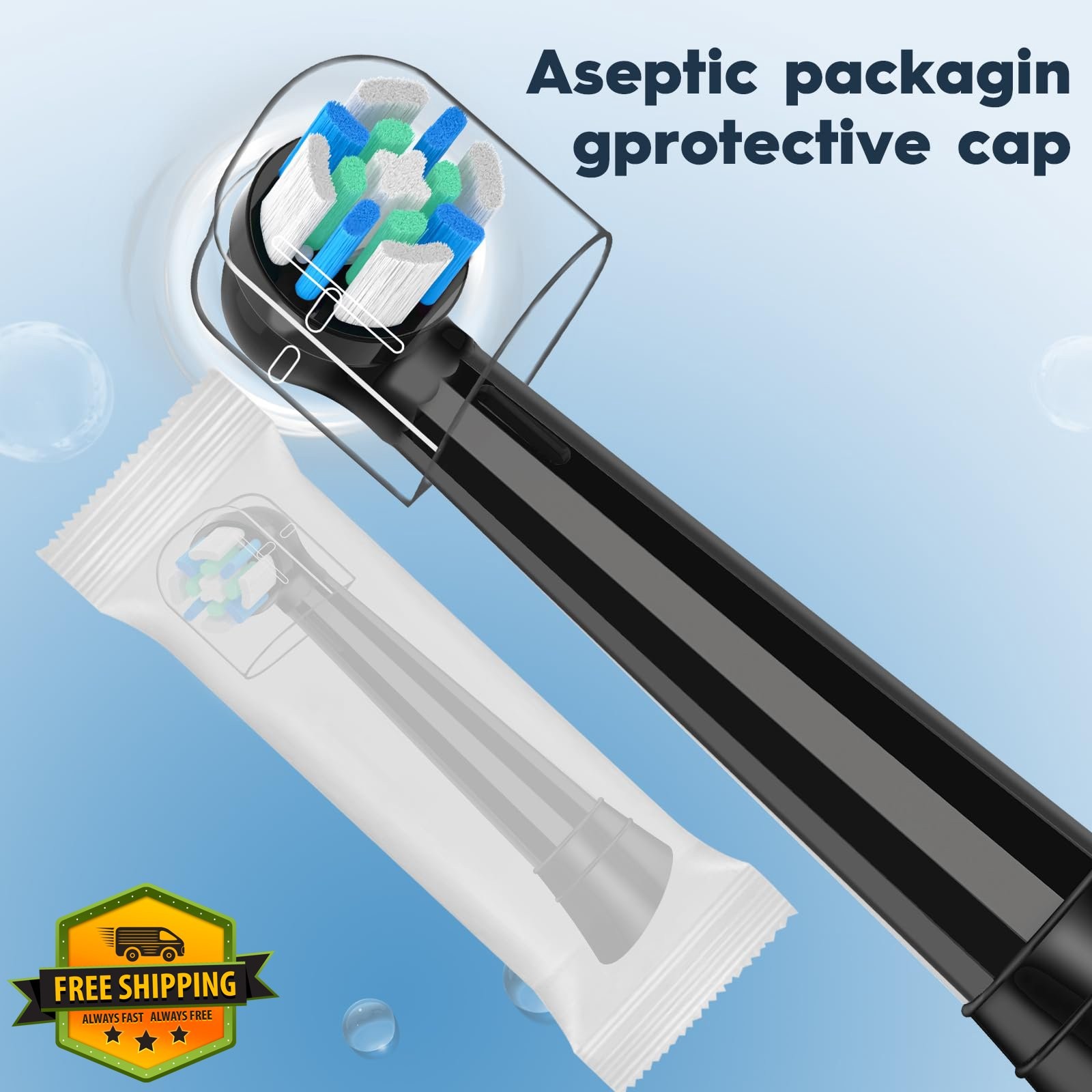 iO Replacement Brush Heads for Oral B iO Series 2-10 Medium Bristles Black