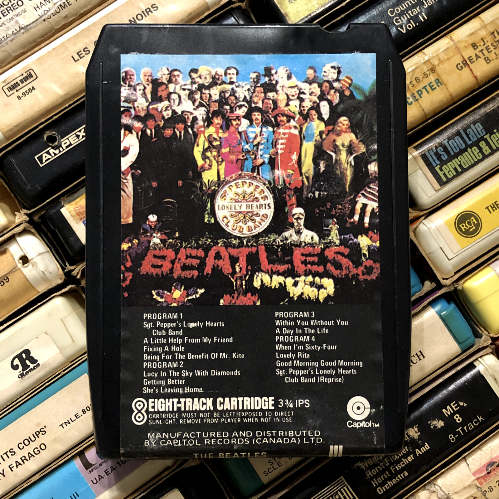 The Beatles : Sgt. Pepper's Lonely hearts Club Band, 8 Track Tape CANADA