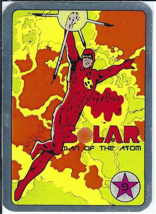 VALIANT COMICS Vending machine silver foil sticker! SOLAR MAN OF THE ATOM! RARE!