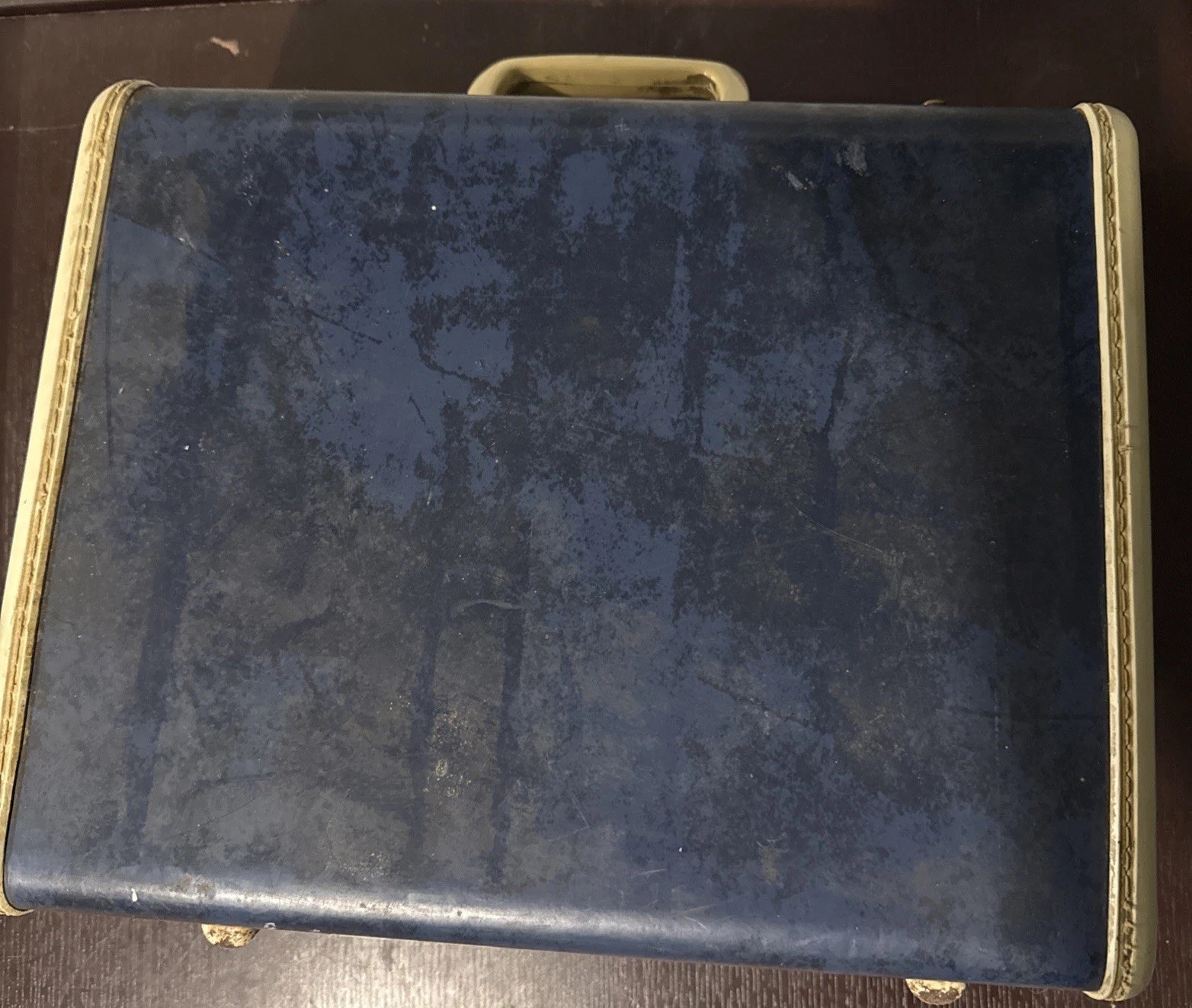 Vinathe Hard Shell Suitcase Blue Marble