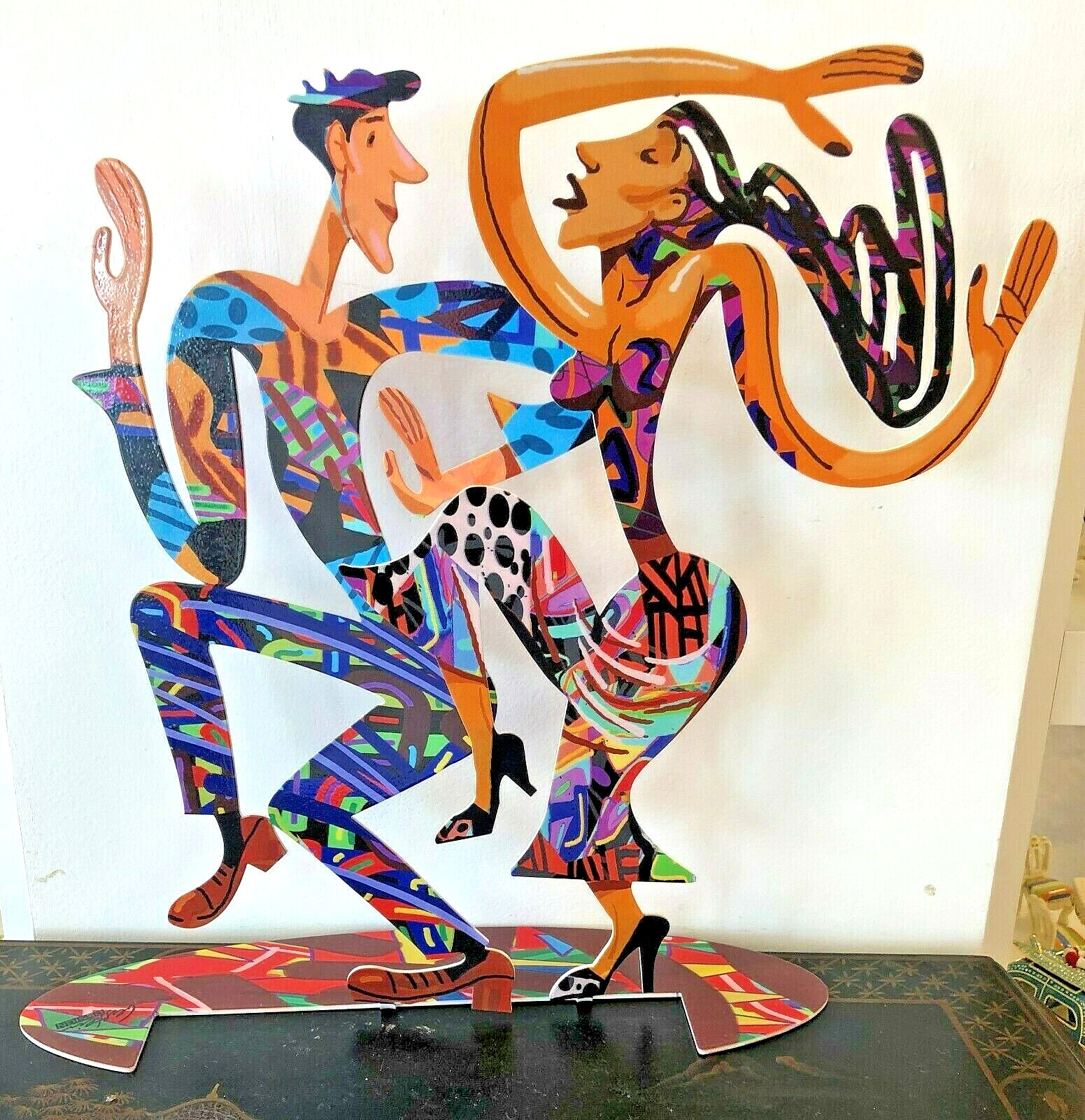 Pop art Metal sculpture  " New dancers " by DAVID GERSTEIN