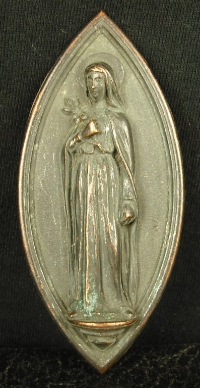 Medal Plate Binding Religious Holy Virgin Marie Virgin Maria XIX Medal 铜牌