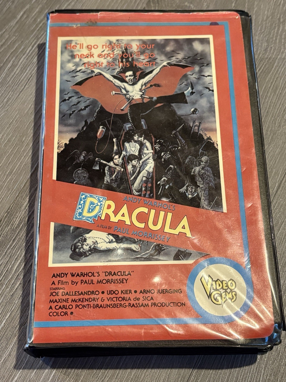 Andy Warhol's Dracula Paul Morrissey VHS Video Gems Rental Copy
