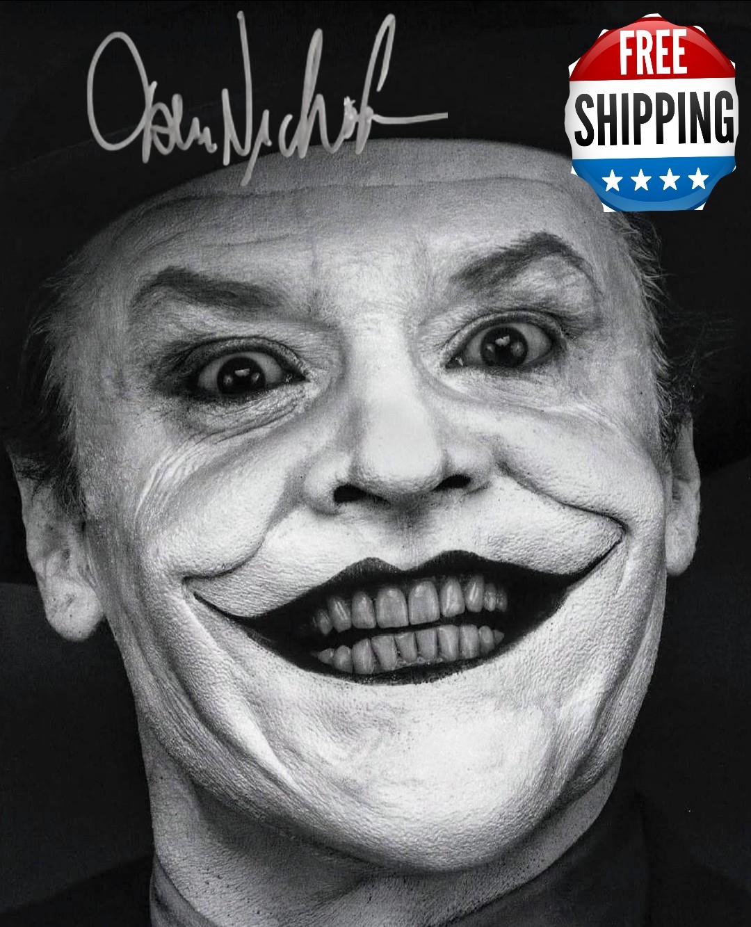 Framed Jack Nicholson Joker Autograph Signed 8x10 Photo Reprint  Free Shipping 