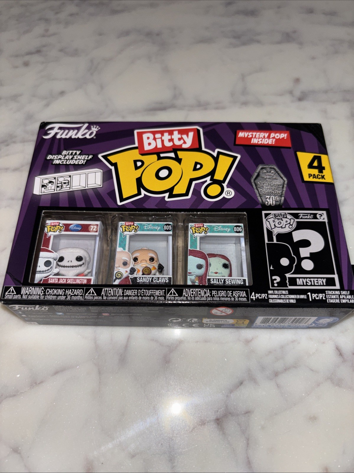 FUNKO Bitty Pop! The Nightmare Before Christmas 4 Pc  #73022 BN