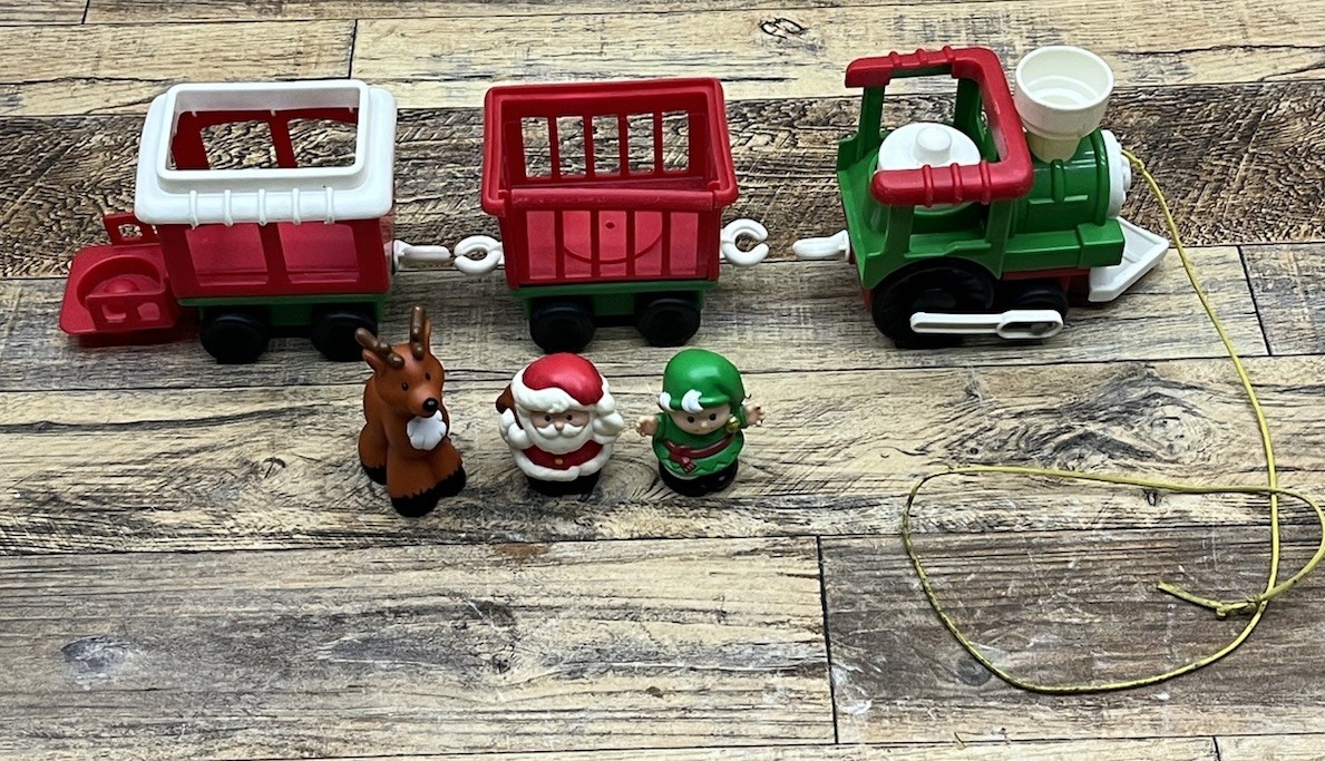 Vintage 1998 Fisher Price Little People Christmas Santa Train 