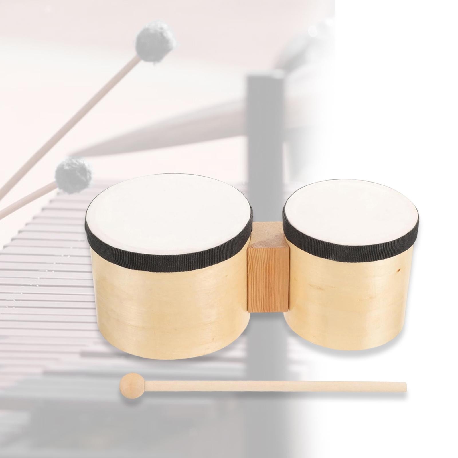 Festival Bongo Drum Bongos for Adults Wooden Lightweight 6‘’ and 5' Hand