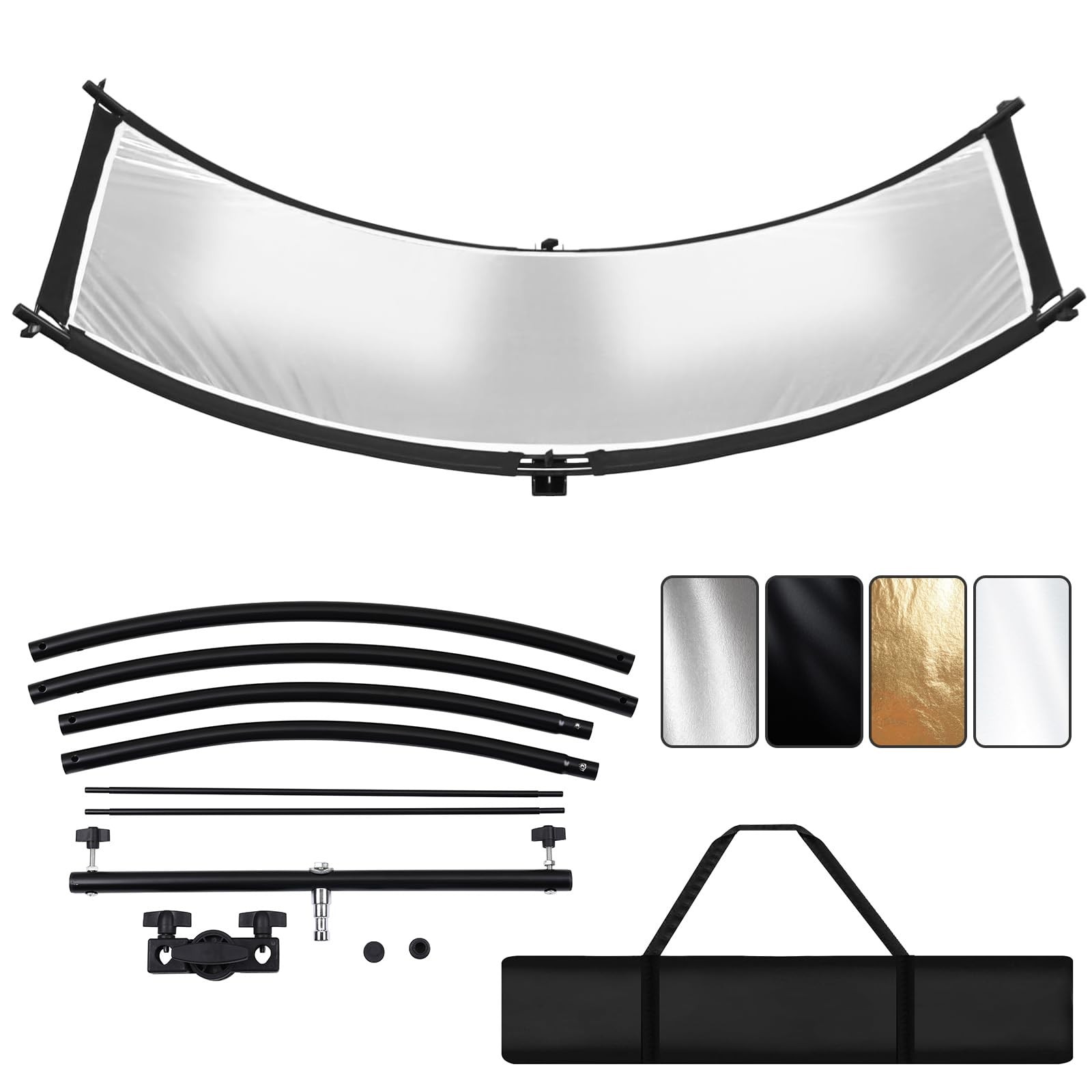 Clamshell Light Reflector/Diffuser with Carrying Case,70"X24" (4 Color in 1) ...
