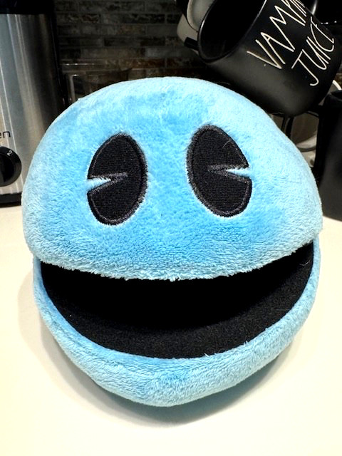 Vintage PAC MAN Battle Royale BLUE PLUSH Stuffed TOY Arcade GAMING Ghost