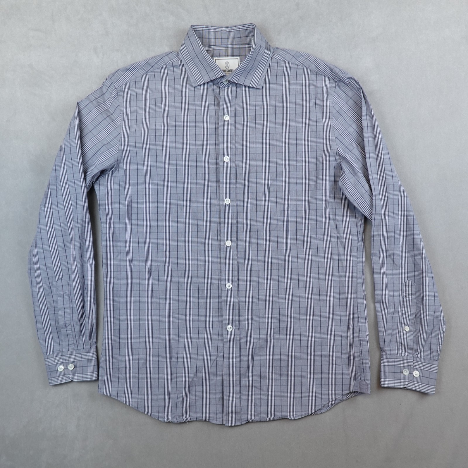 Todd Snyder Shirt Mens 16 34/35 Plaid Cotton Long Sleeve Dress Button Front