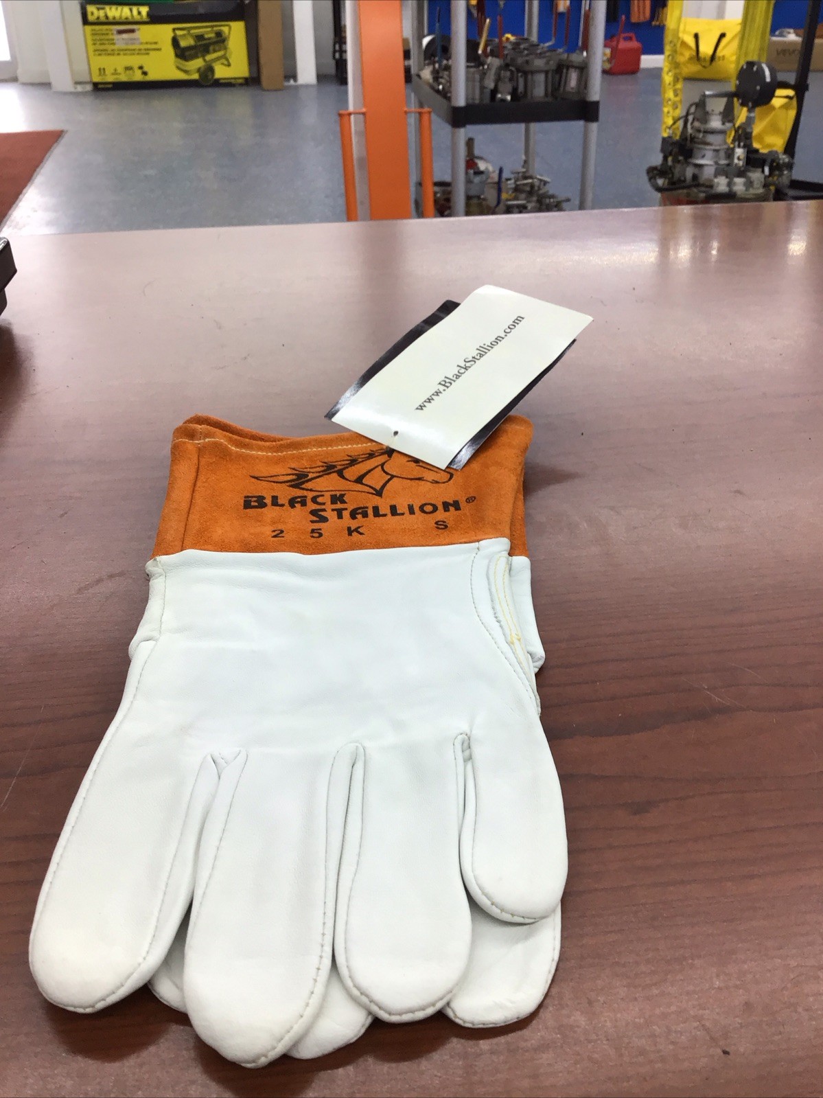 Black Stallion 25K Long Cuff Premium Grain Kidskin TIG Welding Gloves Small