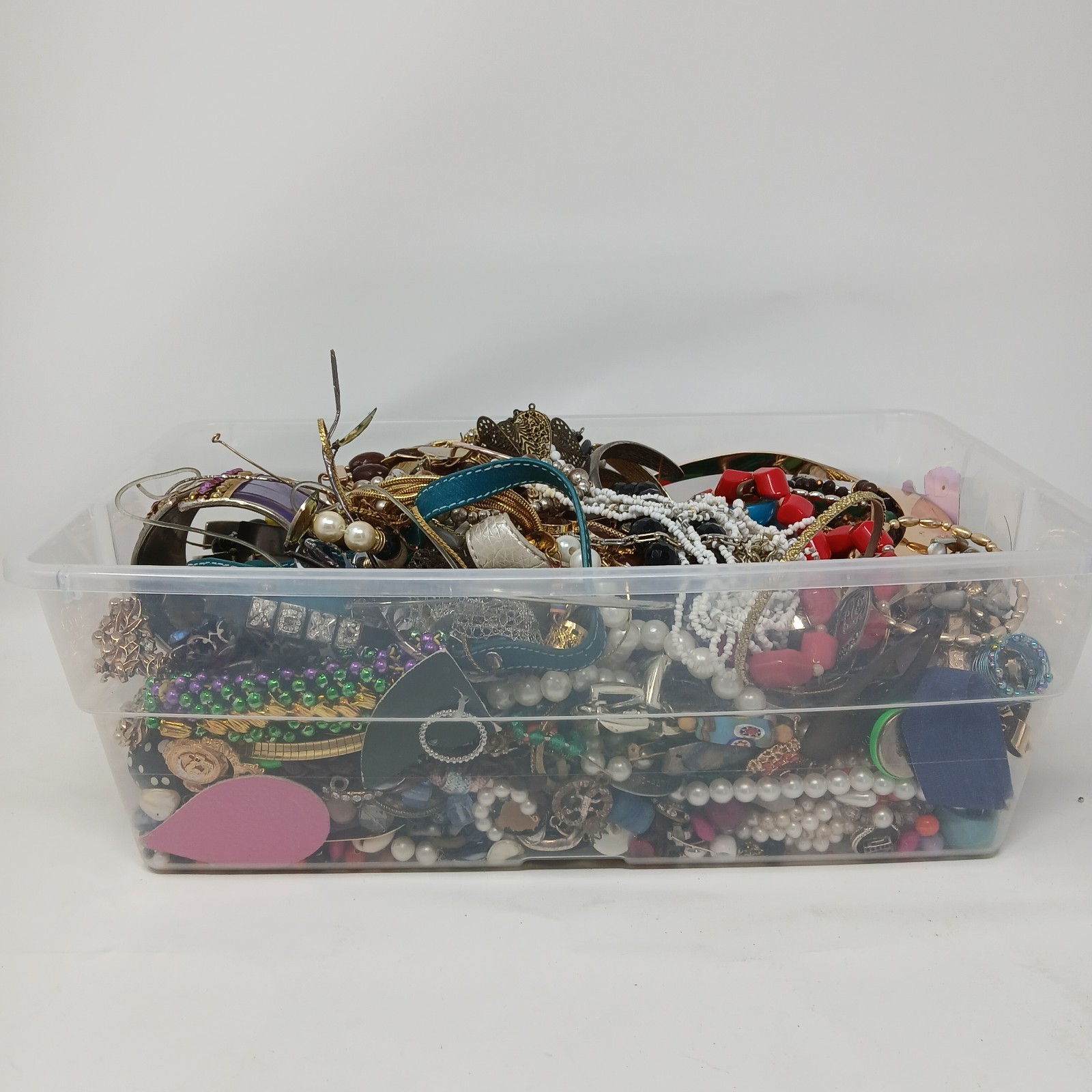 10 lb Jewelry Junk Lot Beads Tangles Broken Craft Mixed 