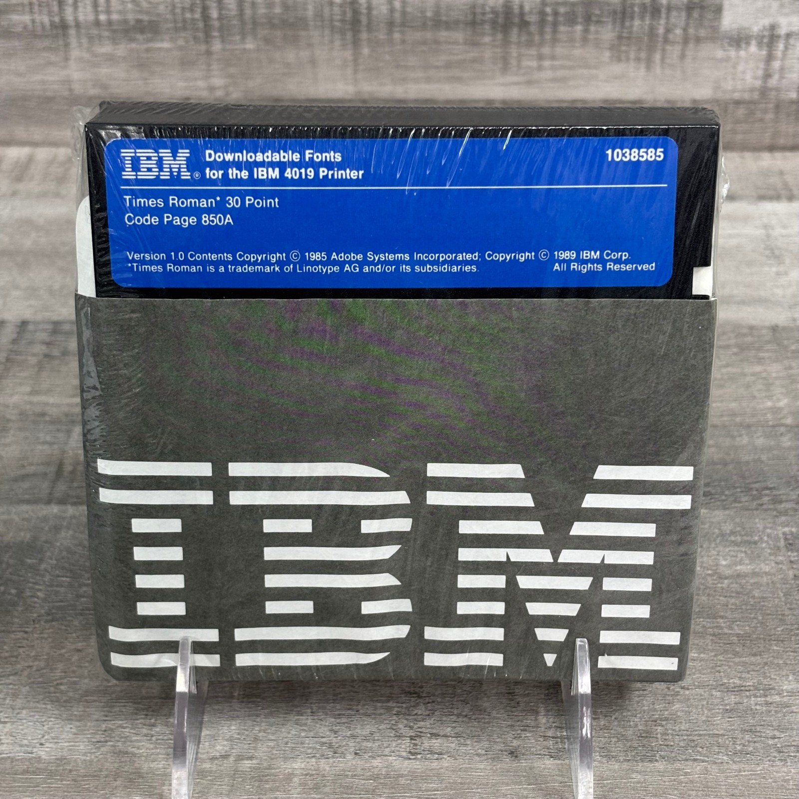 Vintage 1989 IBM 4019 Printer Downloadable Fonts TIMES ROMAN 5 1/4" Floppy Disks