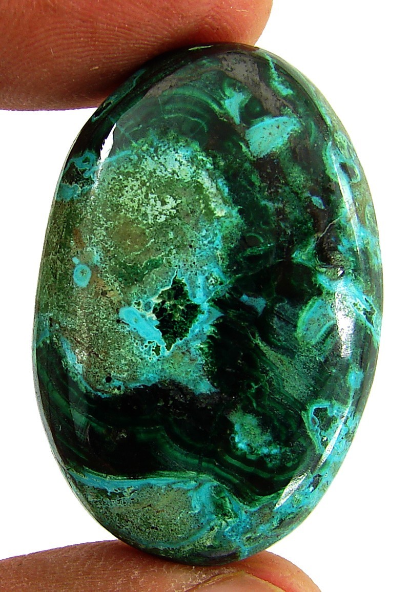 80.35 Ct Natural Malachite Chrysocolla Loose Gemstone Cab Wire Wrap Stone- 63016
