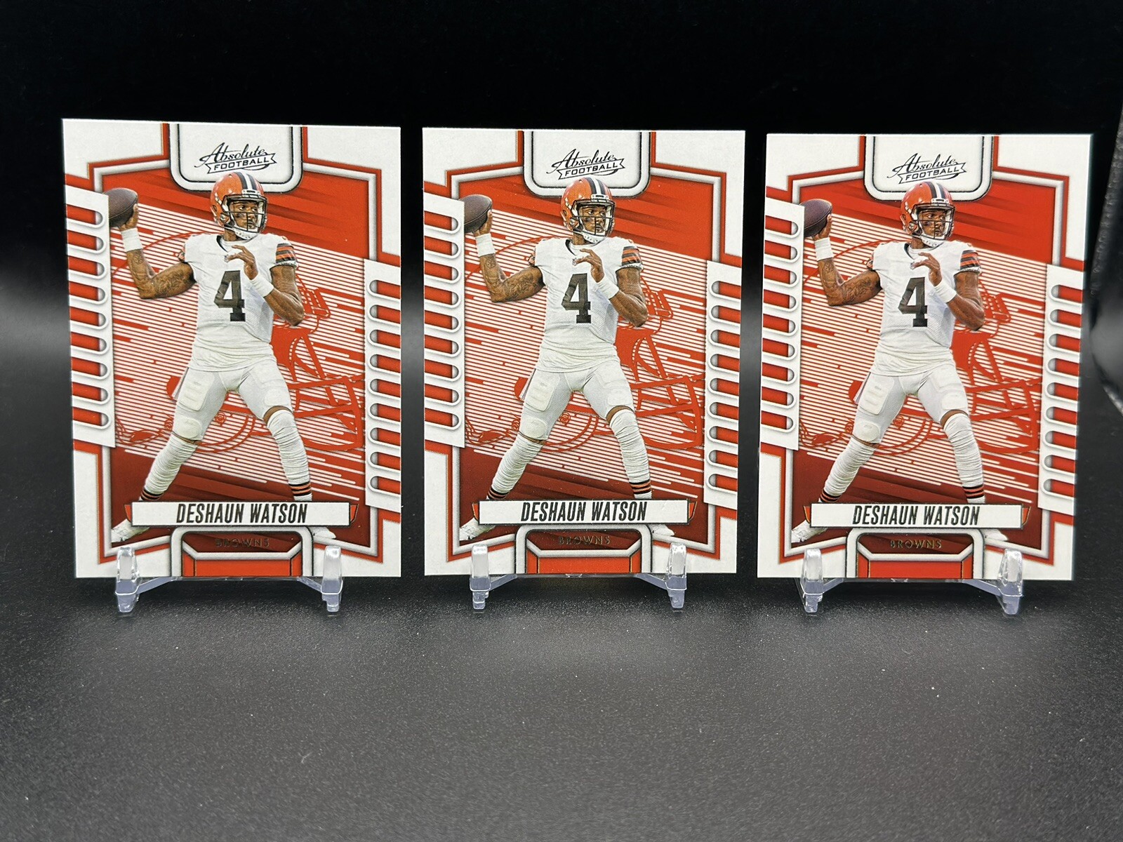 Deshaun Watson 2023 Panini Absolute Football #10 Cleveland Browns Lot Of 3 Cards