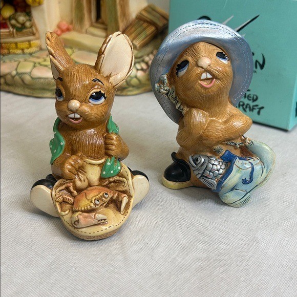 Pendelfin Nipper & Whopper – Seaside Fishing Bunny Duo