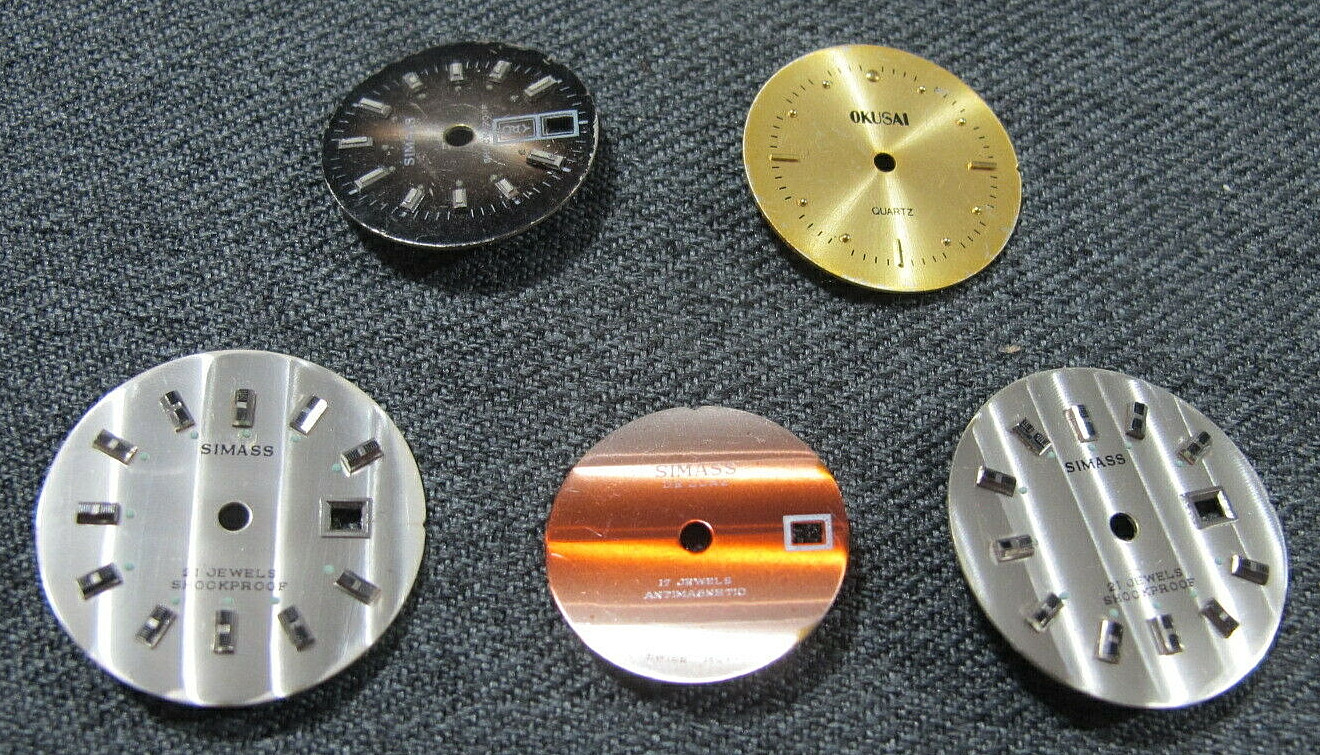 Vintage watch dials with defects for crafts jewelry making projects repurpose #6