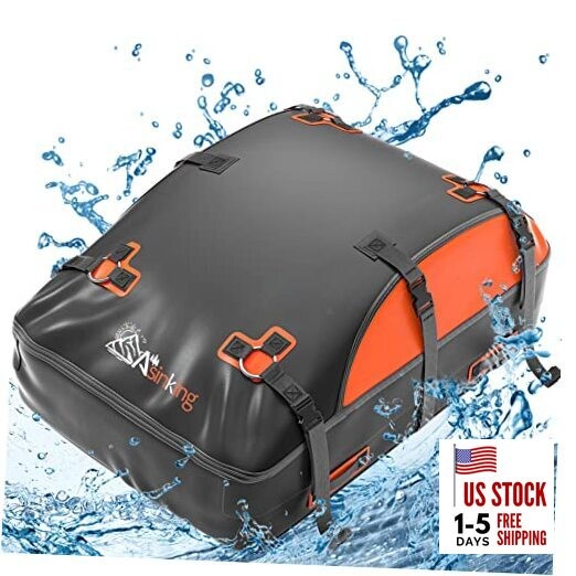  Car Rooftop Cargo Carrier Bag, 100% Waterproof Non-Rip 20 Cubic Feet Car Roof 