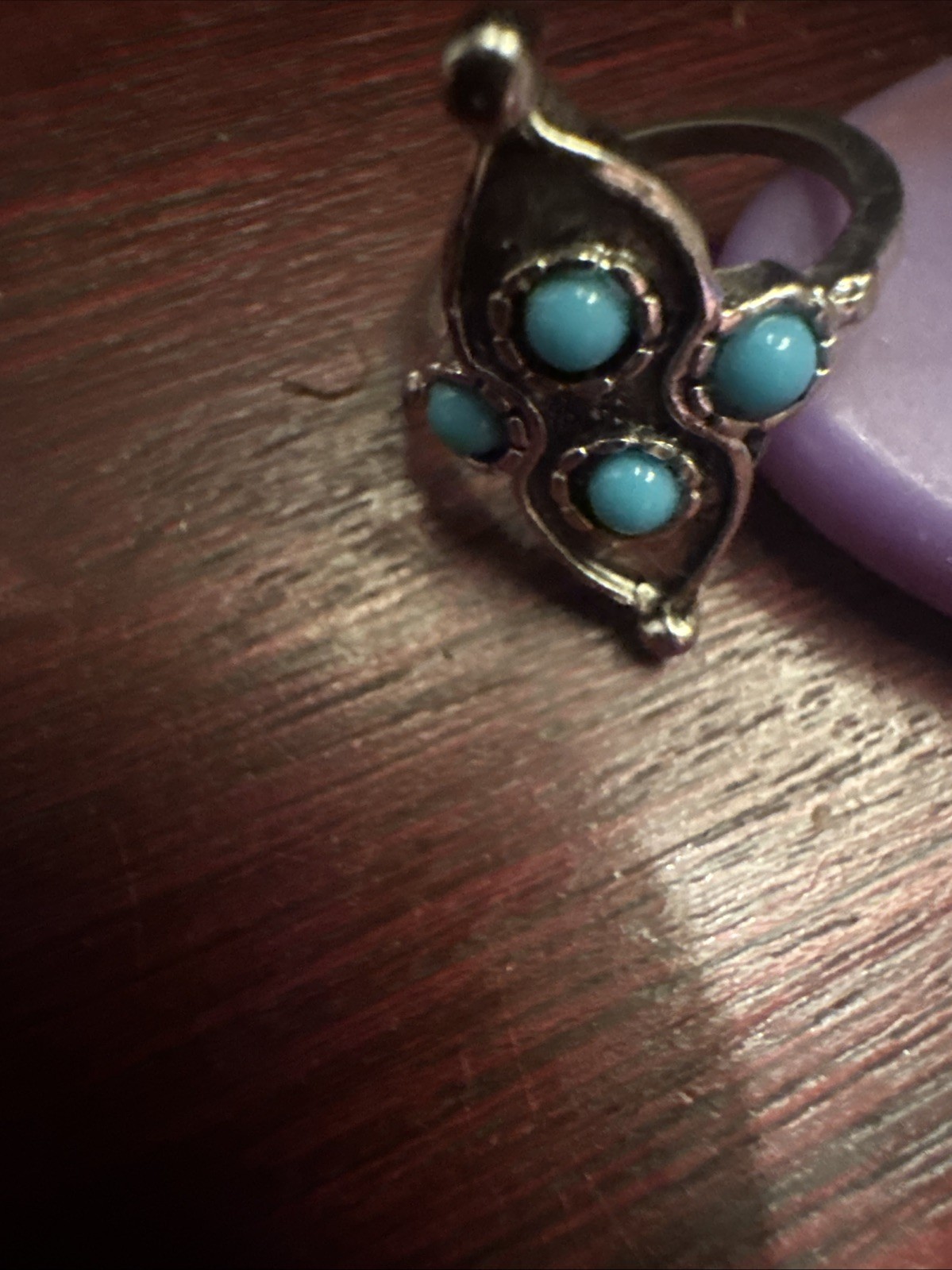 Native American Turquoise Ring Jewelry Vintage, Size 5