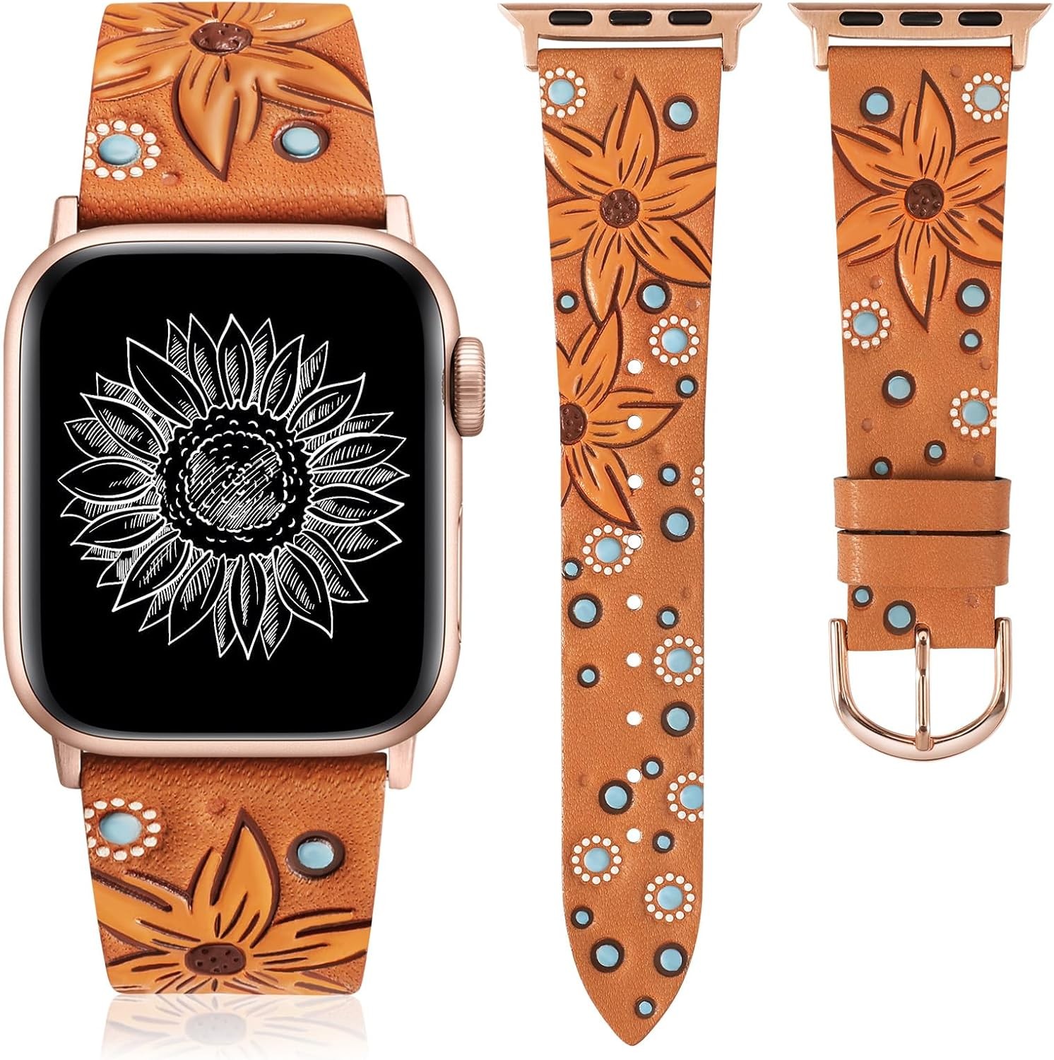 Leather Strap Compatible with Apple Watch Series 11 10 9 8 7 6 5 4 42mm