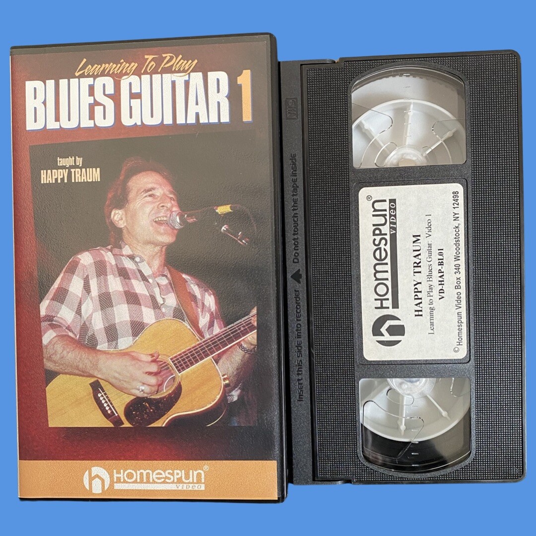 Learning To Play Blues Guitar 1- VHS instructional video. 1987. Free Shipping