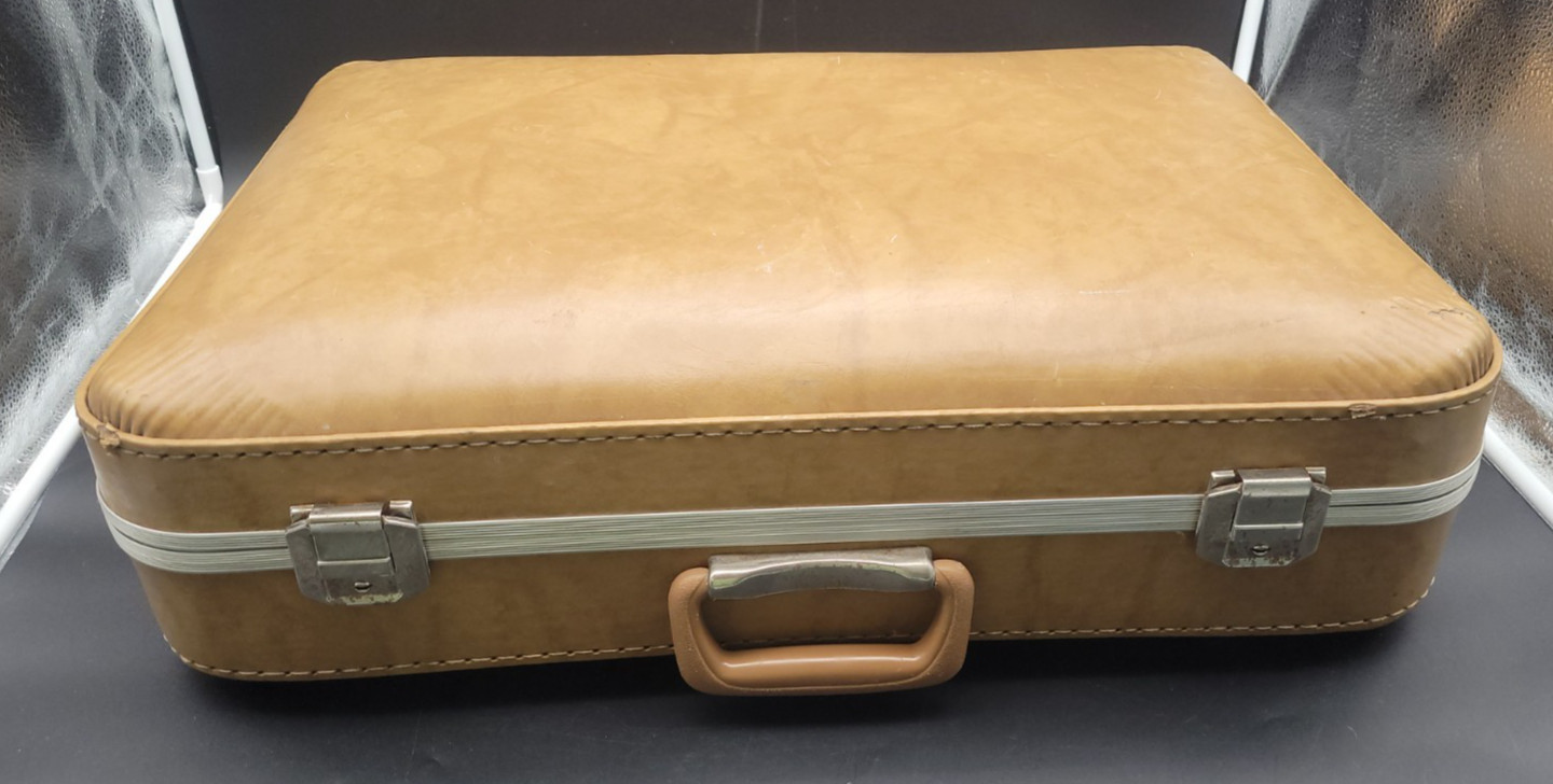 MCM Vintage Suitcase Brown 24" x 17" x 6 1/4"