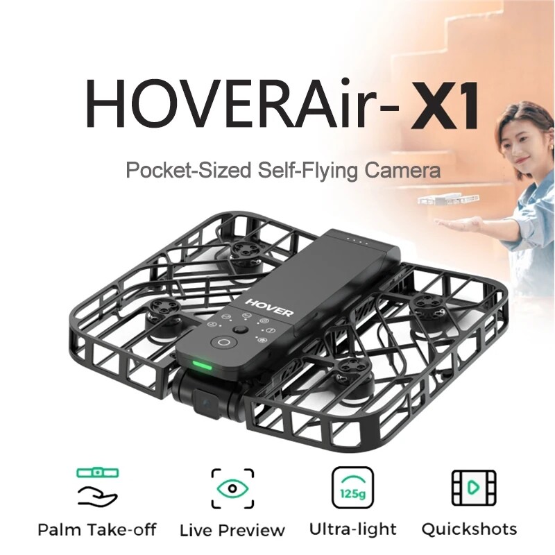 HOVERAir X1 Self-Flying Camera Drone Selfie Live Preview HD Camera Pocket-Sized