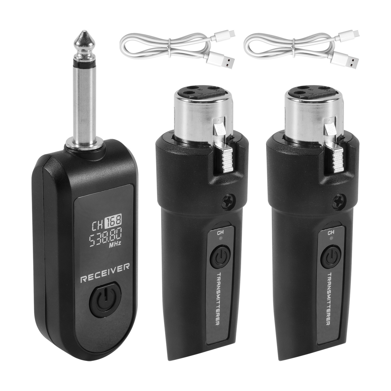 UHF XLR Adapter System  Microphone Transmitter Receiver for Dynamic1797