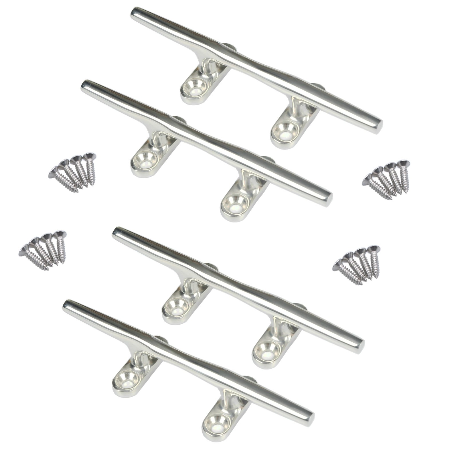 Boat Dock Cleat 8 Inch Stainless Steel Open Base Cleats 8" (4 PCS)