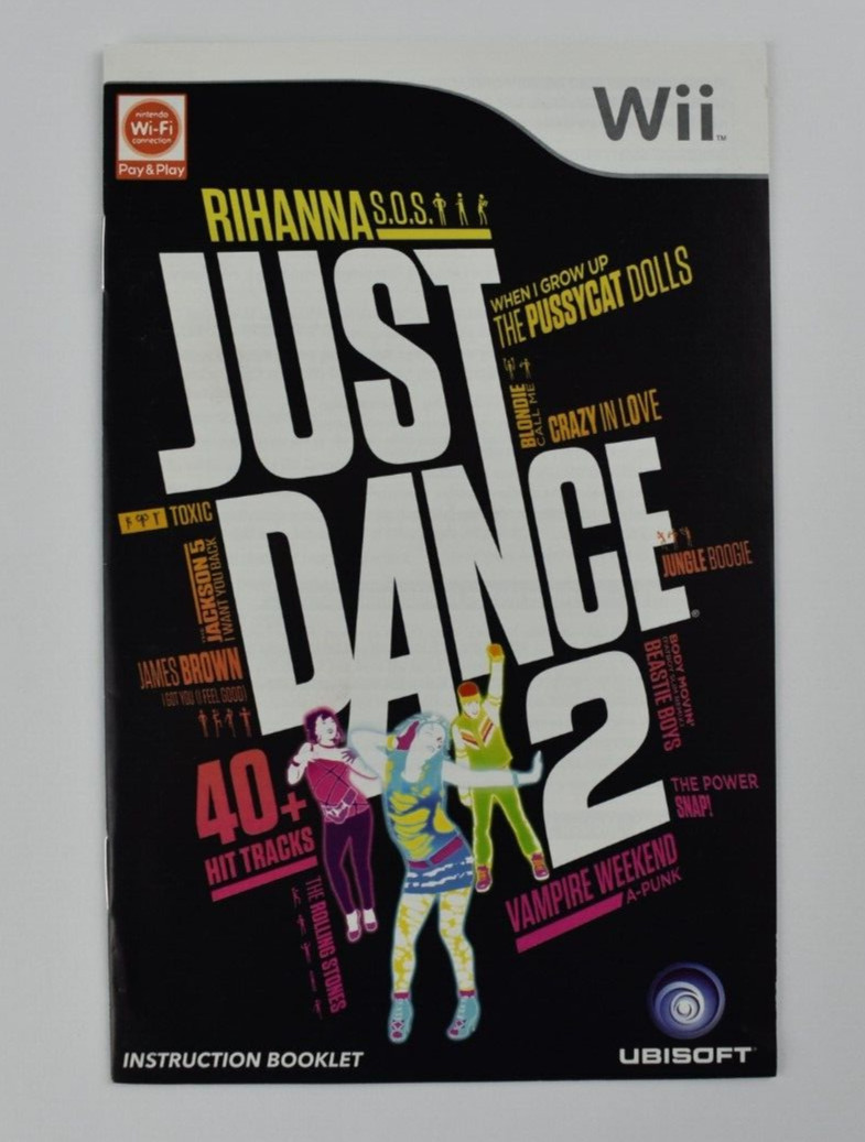Just Dance 2 - Nintendo Wii Authentic Instruction Manual Booklet Only